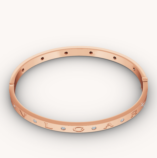 BRACCIALE ZERO 1 IN ORO ROSA CON 12 DIAMANTI