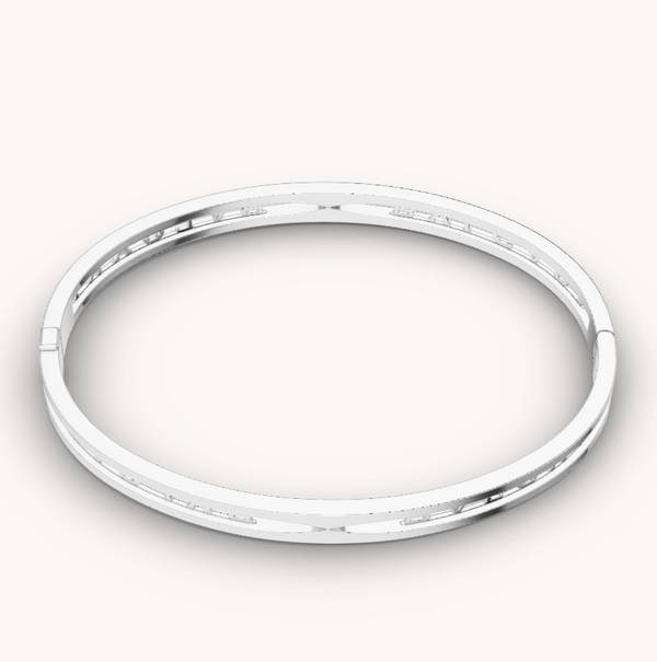 BRACCIALE IN ARGENTO CON LOGO A SPIRALE ZERO 1