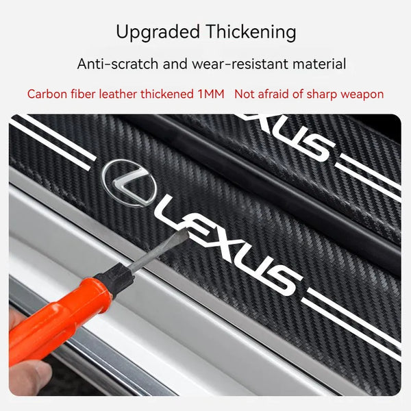 ( 4PCS ) Carbon Car Door Sills Stickers