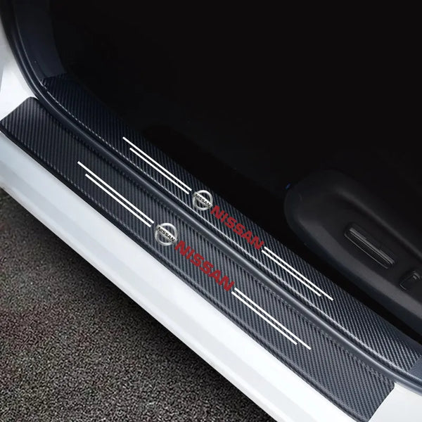 ( 4PCS ) Carbon Car Door Sills Stickers