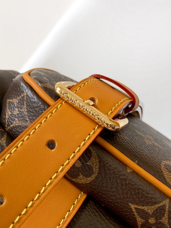LV M14026 Keepall Bandoulière Cargo 25 Brown Monogram Caflskin GHW