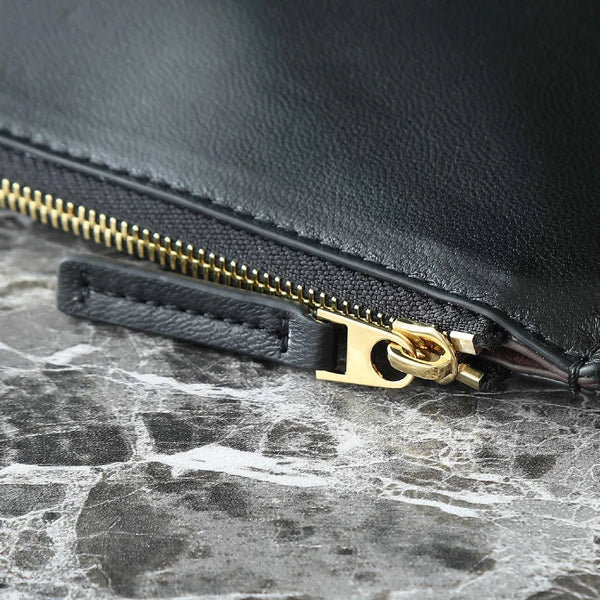 Borsa BV Pinacoteca 43 cm Pelle di vitello intrecciata nera e pelle scamosciata