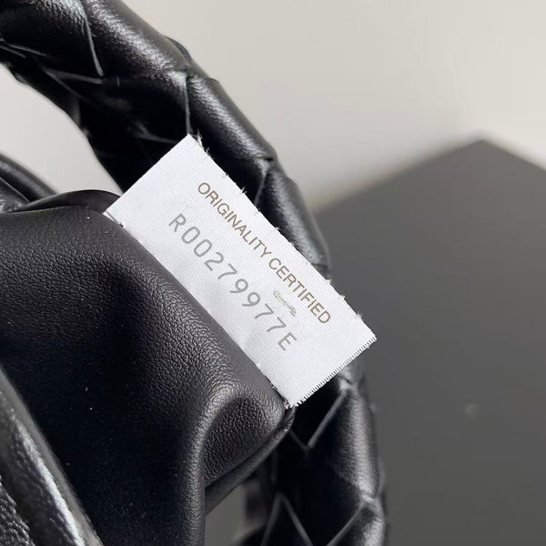BV Mini Hop Hobo Bag Black Intrecciato Calfskin