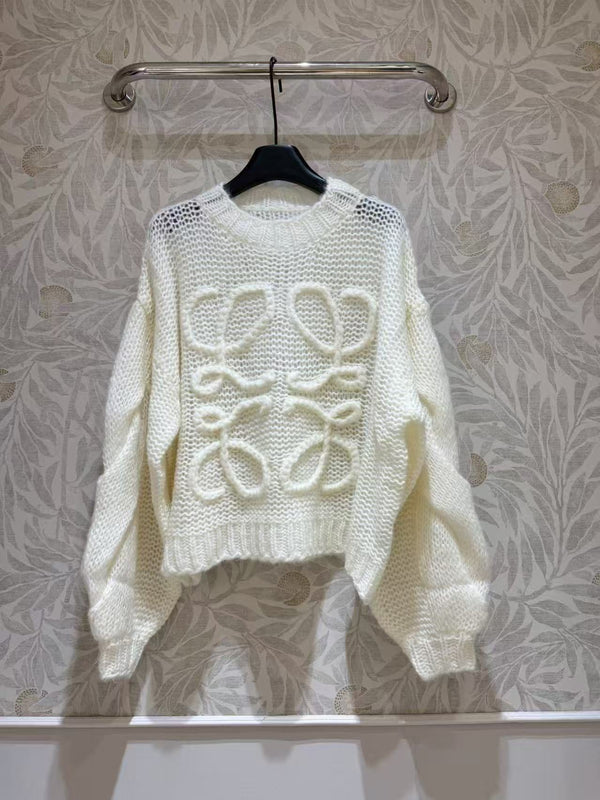 Loewe Anagram open-knit sweater