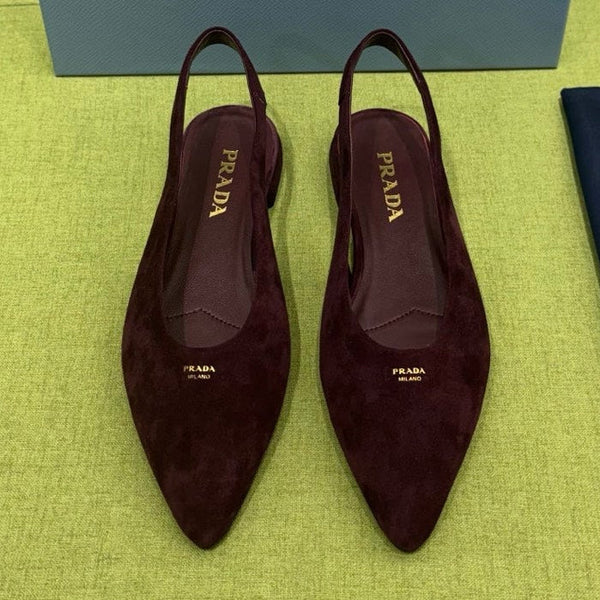 Prad 2026 Pointed Toe Flats Suede 148644