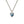 GG HEARTS STERLING SILVER BLUE ENAMEL PENDANT NECKLACE