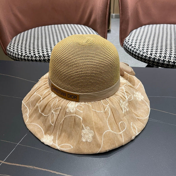CD Straw Bow Bucket Hat 497554