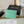 Porta carte Pra Gold Logo-Stamp in pelle Saffiano color menta