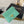 Porta carte Pra Gold Logo-Stamp in pelle Saffiano color menta
