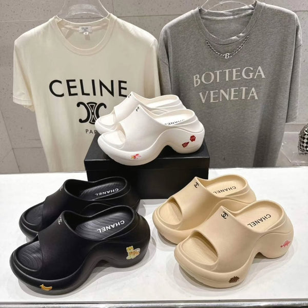 Chanel 2026 Platform Wedge Sandal 50mm Lambskin 713053