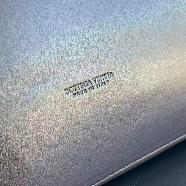 BV Andiamo Large Brown White Fur Leather