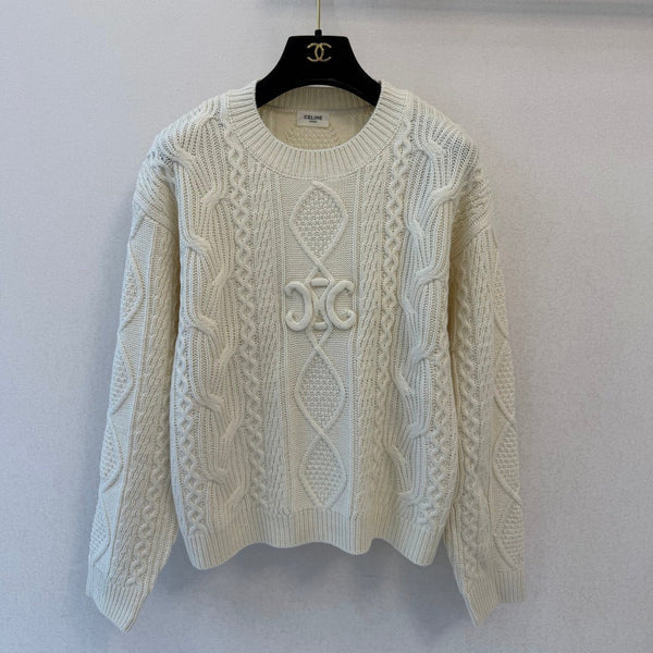 CE 2026 Cable-knit Crewneck Sweater Wool 433565