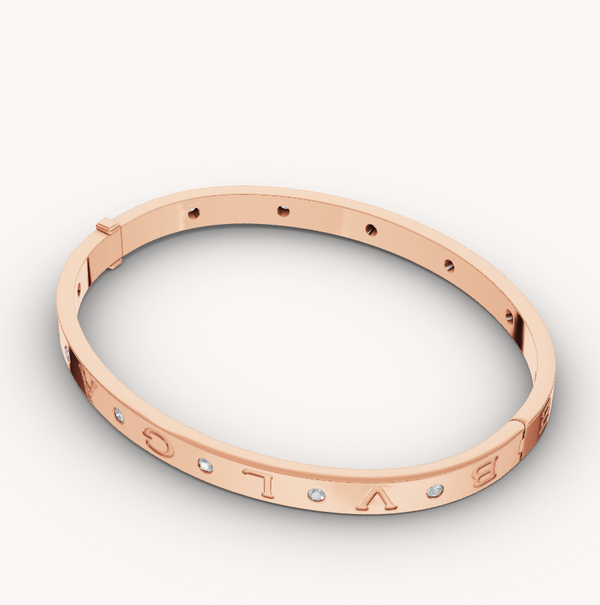 BRACCIALE ZERO 1 IN ORO ROSA CON 12 DIAMANTI