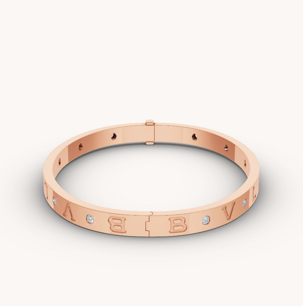 BRACCIALE ZERO 1 IN ORO ROSA CON 12 DIAMANTI