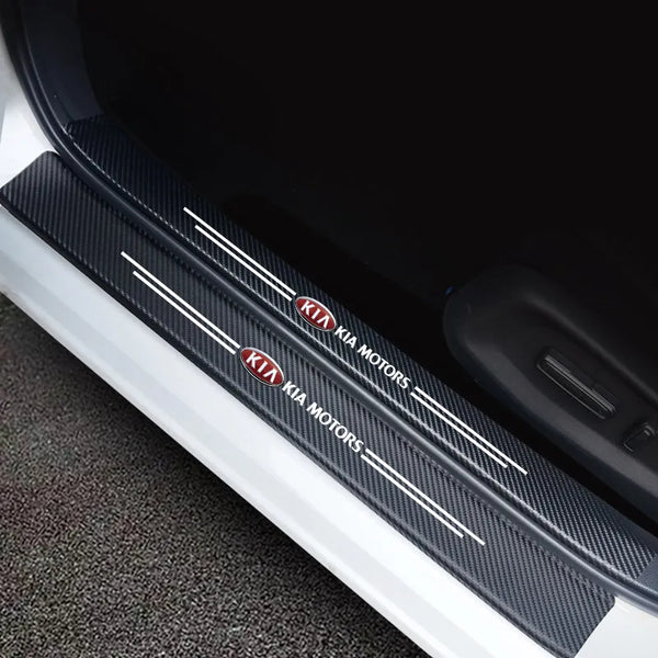 ( 4PCS ) Carbon Car Door Sills Stickers