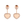 HAPPY HEART PINK MOP EARRINGS DIAMOND