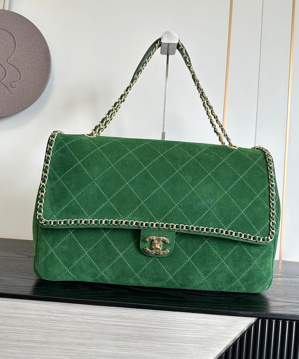 CC 2026 x Pharrell Williams Suede XXL Flap Bag Suede Leather 167141