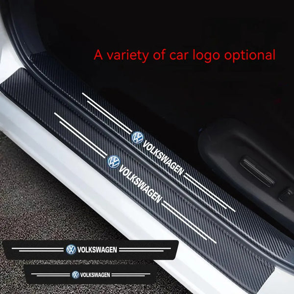 ( 4PCS ) Carbon Car Door Sills Stickers