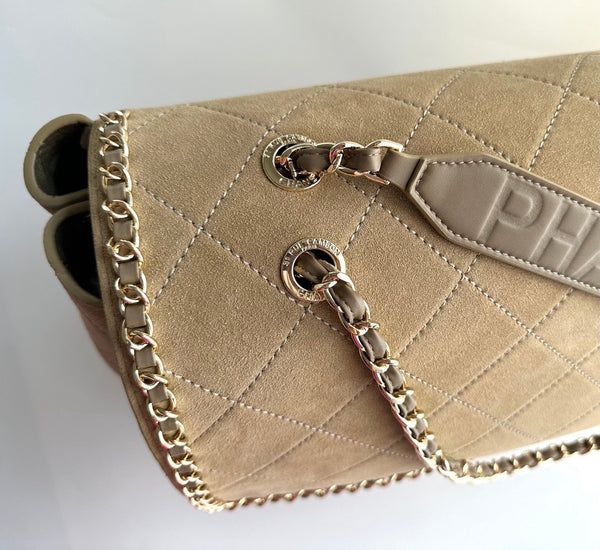 CC 2026 x Pharrell Williams Suede XXL Flap Bag Suede Leather 167141
