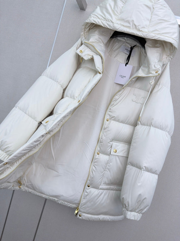 CE 2026 Hooded Mid-Length Jacket Nylon Down 430240