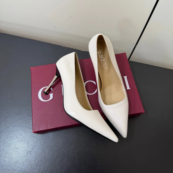 GG 26s Pointed Toe Pumps 8.5cm Calfskin