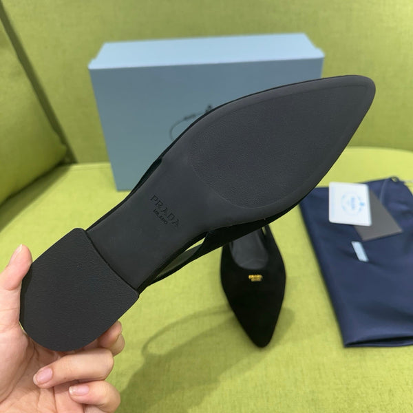 Prad 2026 Pointed Toe Flats Suede 148644