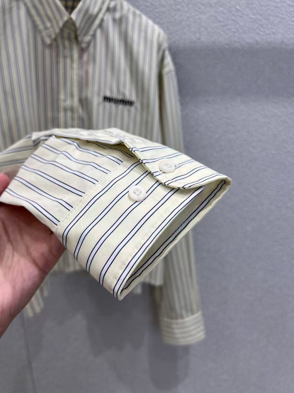 Miu Miu Striped Cotton Shirt