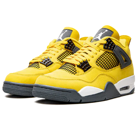 Nike Air Jordan 4 Yellow Black Suede 05