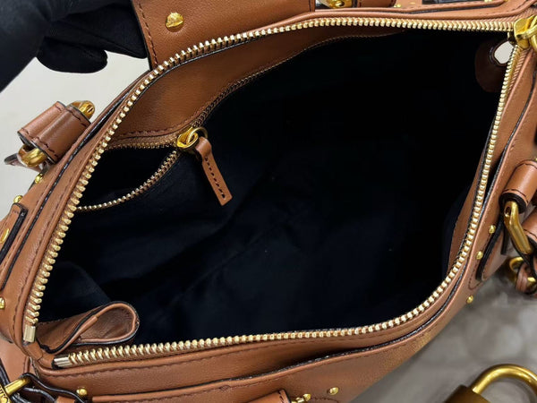 Chloe 2025 Paddington Bag Brown Grained Leather