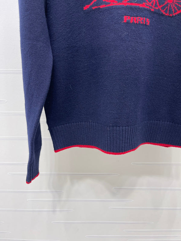 CE 2026 Knit Long-sleeved Sweater Wool 433251
