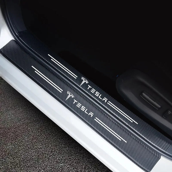 ( 4PCS ) Carbon Car Door Sills Stickers