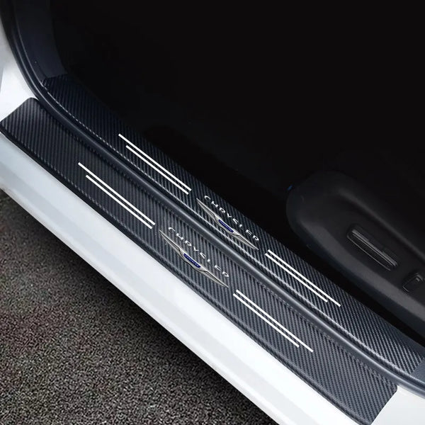 ( 4PCS ) Carbon Car Door Sills Stickers
