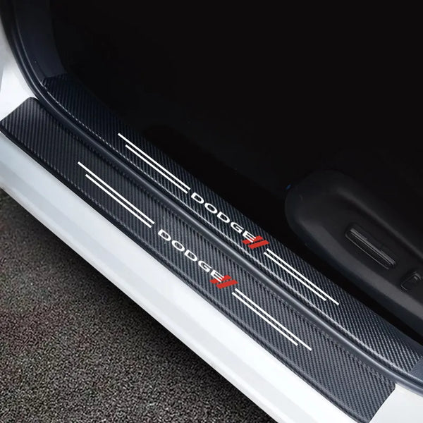 ( 4PCS ) Carbon Car Door Sills Stickers