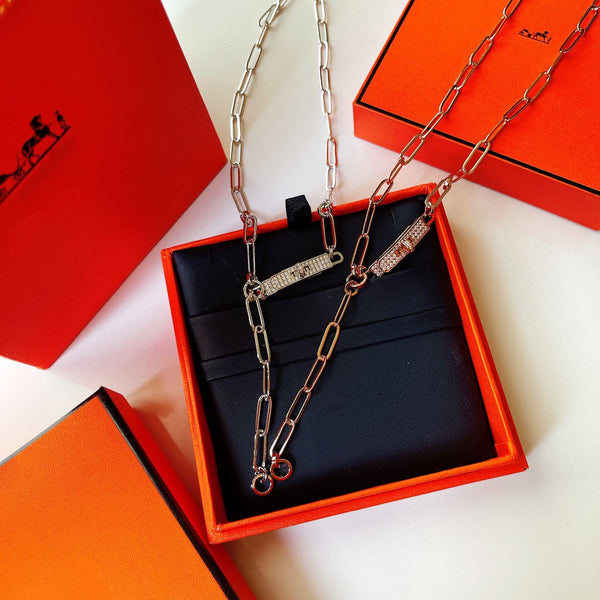COLLANA KELLY BELT CON DIAMANTI, ARGENTO E ORO ROSA