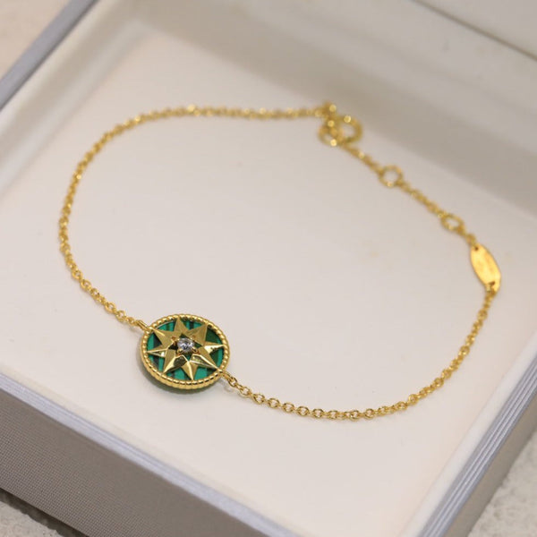 BRACCIALE IN ORO VERDE CON 1 DIAMANTE LUCKY STAR