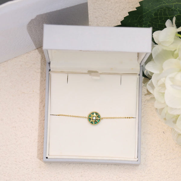 BRACCIALE IN ORO VERDE CON 1 DIAMANTE LUCKY STAR