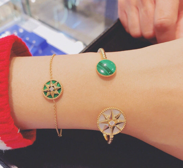 BRACCIALE IN ORO VERDE CON 1 DIAMANTE LUCKY STAR