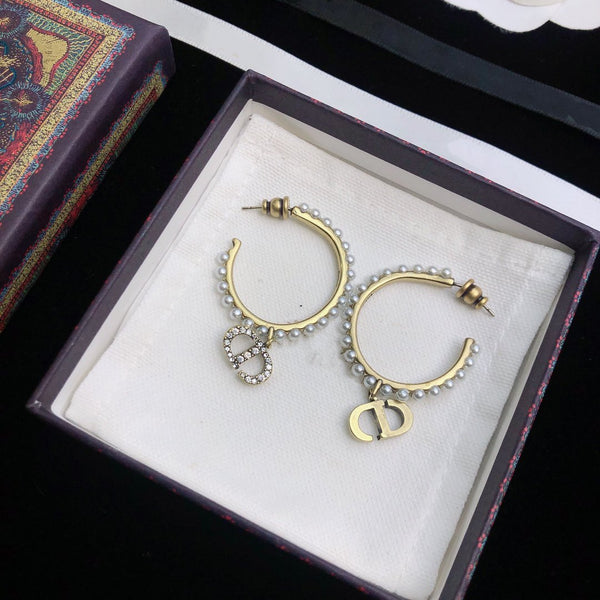 ORECCHINI CLAIR CD LUNE PEARL ORO DIAMANTI