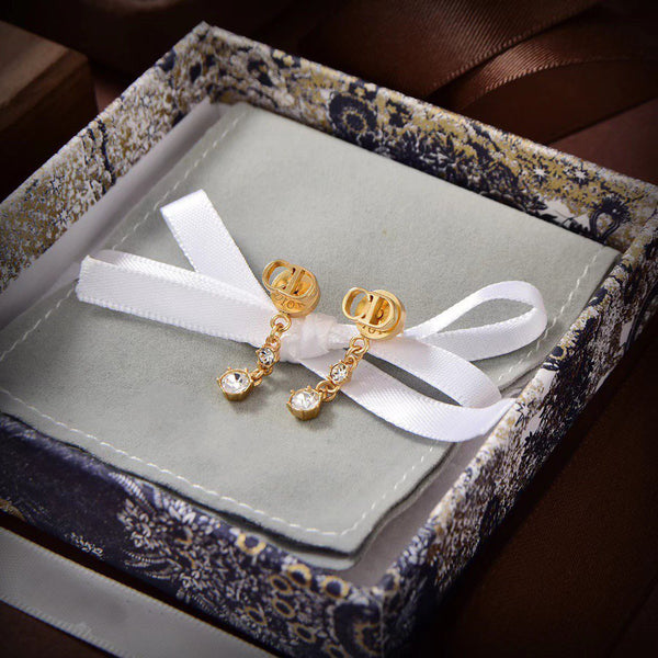 CD DROP ORECCHINI IN ORO CON 2 DIAMANTI
