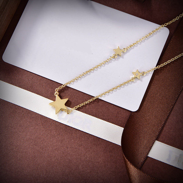 COLLANA CD 5 STELLE ORO DIAMANTE