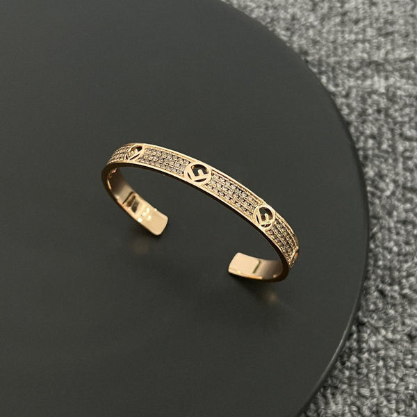 F BRACCIALE IN ORO ROSA CON DIAMANTI