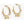 F BUCKLE PEARL GOLD EARRINGS