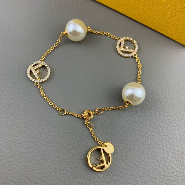 F BRACCIALE PERLA ORO DIAMANTE