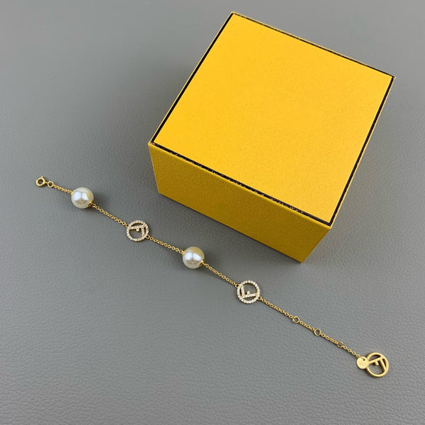 F BRACCIALE PERLA ORO DIAMANTE