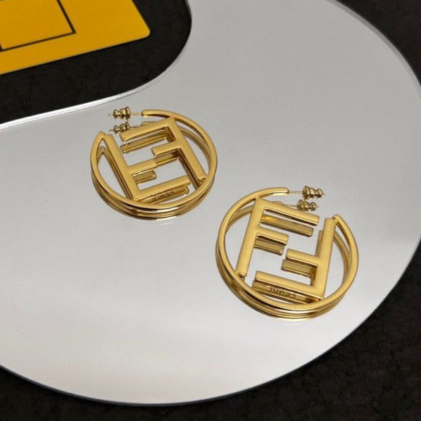 ORECCHINI IN ORO DOPPIA F