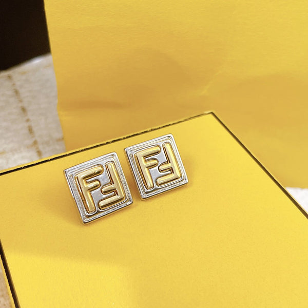 ORECCHINI DOPPIA F ARGENTO ORO
