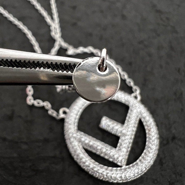 COLLANA CON LOGO F E DIAMANTI COMPLETI