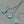 CLOVER 1 DIAMOND LIGHT BLUE SILVER NECKLACE