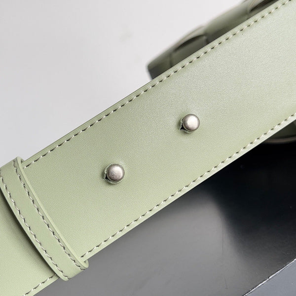 BV SMALL BRICK 24CM PELLE DI AGNELLO VERDE CHIARO 
