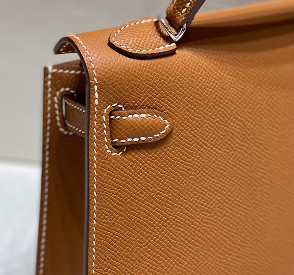 HM KELLY MINI 20 FERRAMENTA EPSOM ARGENTO MARRONE DORATO